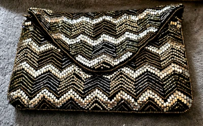 复古三色串珠单肩包 二手状况完好 — 第 1/4 张图片