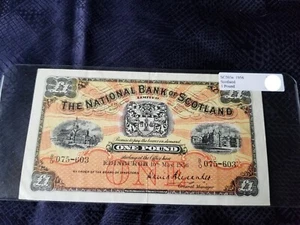 Scotland 1 Pound 1956 SC503e Very Fine Serial #075-603 - Picture 1 of 2