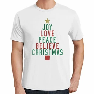 Joy Love Peace Believe Christmas Tree Shirt 713 - Picture 1 of 56