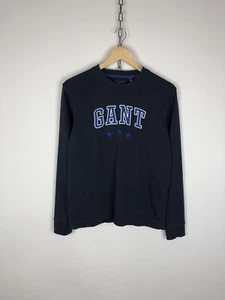 Gant Sweatshirt Crewneck Center Logo Pullover Blue - Picture 1 of 8