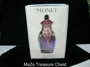 Rare MONET "PURPLE TAJ MAHAL" Trinket Perfume Bottle w Dropper ** NIB ** - Picture 1 of 10