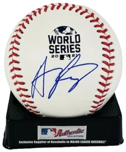 Austin Riley signiert 2021 World Series Baseball Atlanta Braves + Beckett COA - Bild 1 von 2