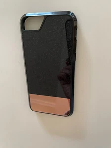 Glitter iPhone 8 Phone Case with Mirrored Bottom Gold Insert - Zdjęcie 1 z 2