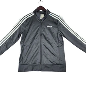 Adidas Kids Track Jacket Classic 3-Stripes Athletic Full Zip Black Size M - Picture 1 of 7