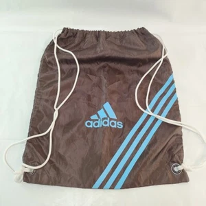 Adidas String Bag Baby Blue Black Basketball Shoes Carry Sack Beach Pool Travel - Picture 1 of 11