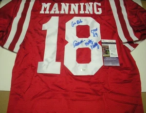 ARCHIE MANNING OLE MISS REBELS CHOF-89 HOTTY TOTTY LAST 1 JSA/COA SIGNED JERSEY - Picture 1 of 2