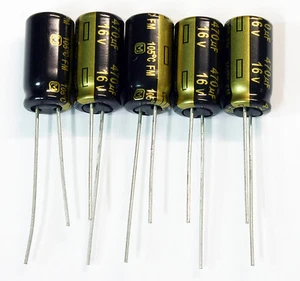 5x Panasonic FM 470uF 16v 10x12.5mm Low-ESR Electrolytic Capacitor. USA Seller - Picture 1 of 1