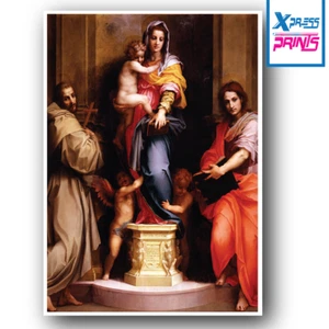 Póster Andrea del Sarto Madonna Arpías Virgen María Jesús Estampado A3 A4 Laminado - Imagen 1 de 9