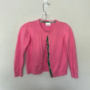 Hanna Andersson Pink Cardigan Girl's size 10 preppy going out event cozy warm - Picture 1 of 6