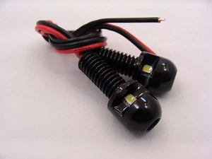 2 LUCES DE MATRÍCULA LED RECUBIERTAS DE POLVO NEGRO HECHAS EN EE. UU. - Imagen 1 de 1