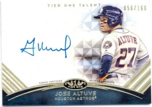 2018 Topps Tier One #TTA-JA 🏆 José Altuve ⚾ AUTOGRAPH ⭐️ Gold Foil ⚾ 056 of 160 - Photo 1/5