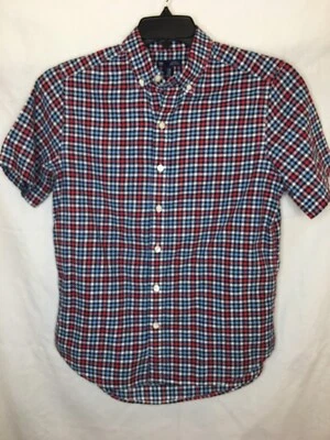 Gap Kids Boy's Shirt Plaid Button Down Short Sleeves Size XS #627 - Image 1 of 4