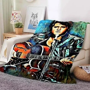 Elvis Presley Anime printed Ultra-Soft Micro Fleece Blanket,bedspread - Picture 1 of 1