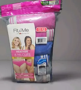 6 Paar Fruit of the Loom For Me hochgeschnittene Damenhöschen Größe 12 Eversoft - Bild 1 von 6