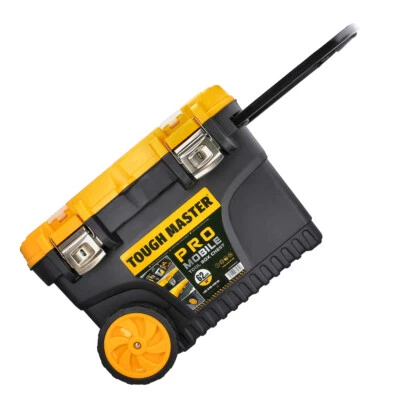 Tough Master Mobile Toolbox Chest on Wheels 24" With Tote Tray