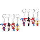 8 Pcs  Clown Key Chain Adorable Clown Figurine Keychains Backpack Pendants