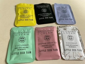 Little Seed Farm Travel Pack - Six Organic Deodorant Cream Pouches Assorted