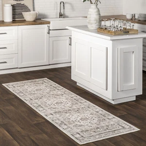 nuLOOM Davi Vintage Stone Indoor Only Washable Runner Rug - Picture 1 of 3