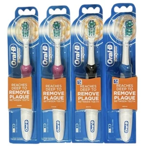 4 Oral-B Complete 1 ct Battery Powered Toothbrushes 2 Pink 1 Black 1 Blue - Picture 1 of 2