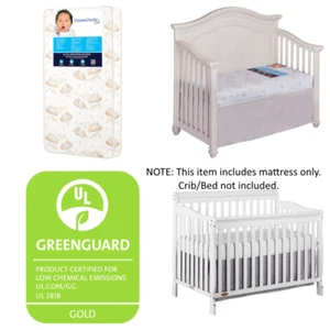 80 Coil Baby Crib & Toddler Innerspring 5" Mattress Full Size Waterproof  Comfor - Picture 1 of 7