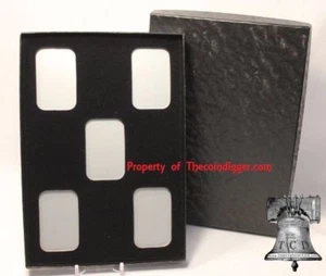 5 AIR-TITE 1/2oz Direct Fit Capsule Holder Silver BAR & Display Storage Box Case - Picture 1 of 4