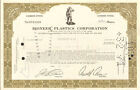 Pioneer Plastics Corporation New Jersey stock certificate share scripophily