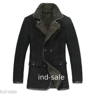 Genuine Leather Jacket Custom Tailor Made All Size Blazer Fur 100% Suede Sheep - Picture 1 of 4