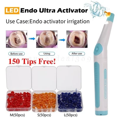 SANDENT Dental Endo Ultrasonic Sonic Activator Root Canal Irrigator+150Tips scaling file