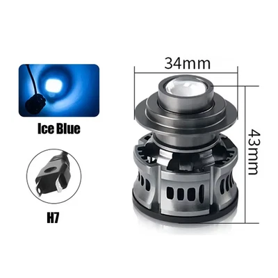 1PC Laser Lens Car H7 H11 Lens Headlight 12V H8 H9 9006 HB4 Led Fog Light Bulb F - Image 1 of 4