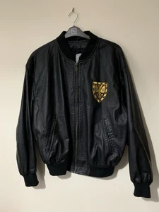 Vintage Leder Wimbledon Jacke XL makellos einmal getragen Spieler 90er Made UK selten  - Bild 1 von 9