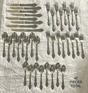 Oneida Deluxe Edelstahl MONTE CARLO Silberbesteck Set - Serviert für 8, 40 insgesamt! - Bild 1 von 10