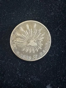 1868 MEXIKO - Silbermünze 4 Reales 4R Cap & Rays ohne Reserve - Bild 1 von 2