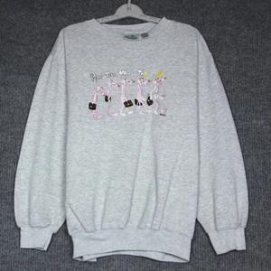 Vintage Blitzz Studios Pink Panther Week-Days Sweatshirt Mens L Rare Embroidered - Picture 1 of 6