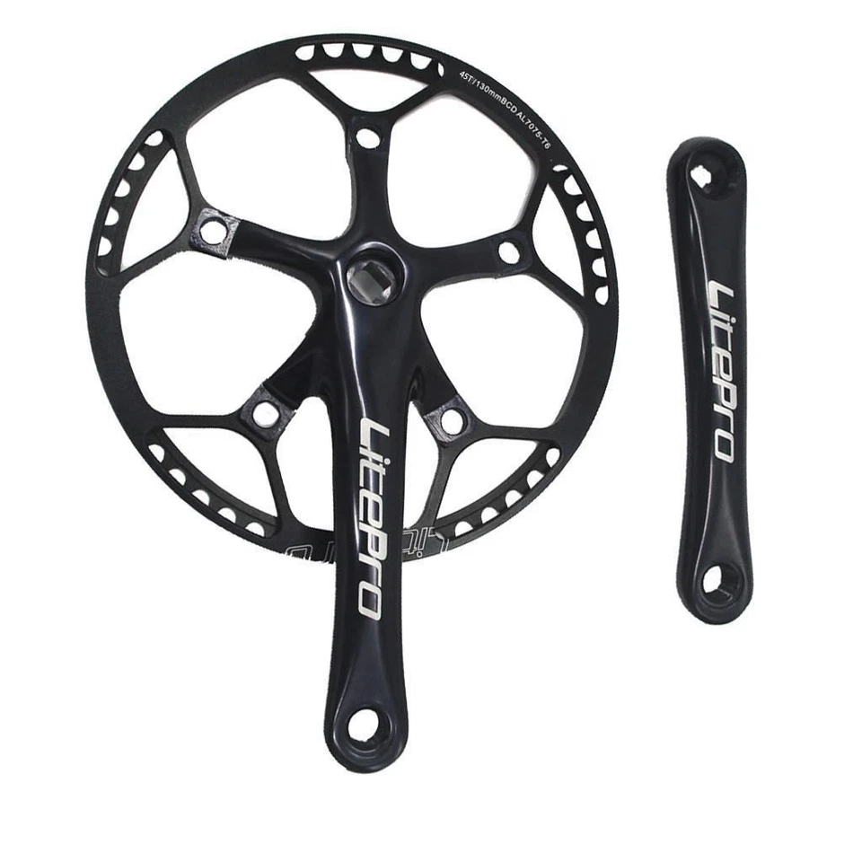 Single Speed Crankset Set 170mm Crankarms 130BCD Lite-pro Folding Bike - Image 1 of 1