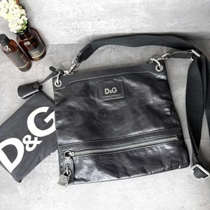 Dolce & Gabbana Black Leather Shoulder Bag from Japan - Picture 1 of 23