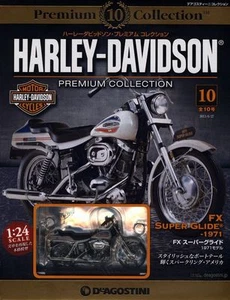 [BOOK+MODEL] Harley Davidson Premium Collection 10 FX Super Glide 1971 Japan - Picture 1 of 3