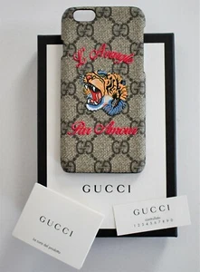 NEW Authentic GUCCI L'AVEUGLE PAR AMOUR TIGER GG iPhone® 6 Hard Case Cover - Picture 1 of 5