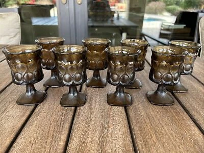 "Juego de 8 vasos vintage de jugo marrón nogal Noritake Spotlight 4 3/4""" Foto 1 de 4