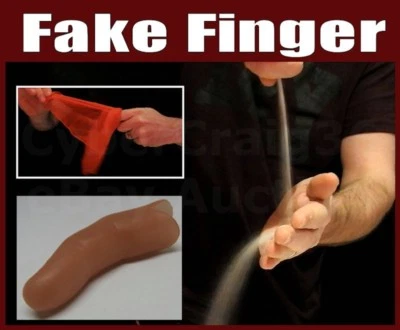 SIXTH FAKE FINGER LIKE A THUMB TIP BUT HAS BIGGER LOAD NEW SALT SILK MAGIC TRICK - Image 1 of 4