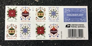 2024USA #5941-5944b Forever Holiday Joy - Booklet of 20 Mint christmas - Picture 1 of 2