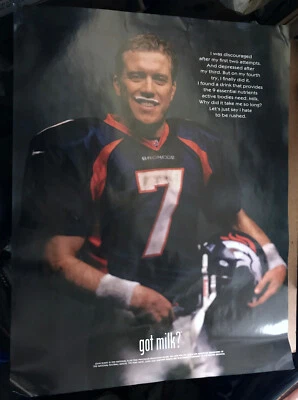 John Elway Denver Broncos 1998 ¿Tienes leche? Póster grande de metro de 30 x 23" Foto 1 de 2