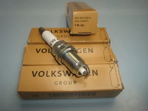 4x Genuine VW SPARK PLUGS AUDI A1 A3 VW GOLF 6 JETTA POLO TOURAN CADDY 1.2 TSI TFSI - Picture 1 of 4