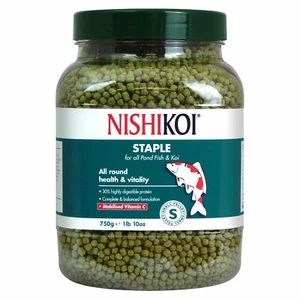 750G NISHIKOI STAPLE SMALL PELLET JAR POND FISH FOOD FEEDING DIET HEALTH KOI - Picture 1 of 1