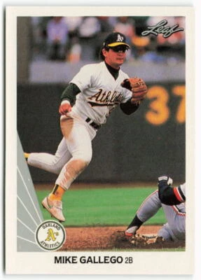 1990 Mike Gallego Leaf - Oakland Athletics - Image 1 of 2