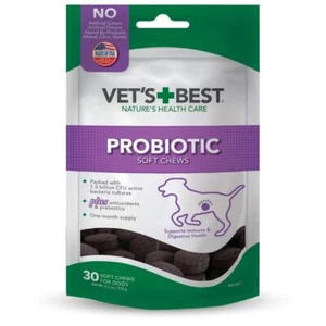 Vet's Best Probiotic Soft Chews 30 Count Dog Digestive Support Supplements - Picture 1 of 10