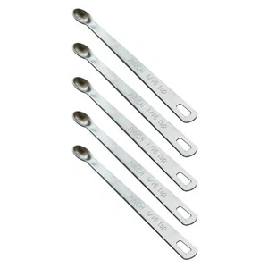 5 Stück 1/16 Prise Teelöffel Edelstahl Einzel Messlöffel Mini Löffel - Bild 1 von 6