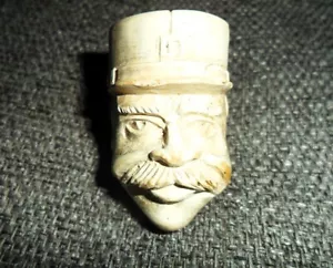 Vintage Meerschaum Carved Pipe Bowl of Man Wearing Kepi - Picture 1 of 8