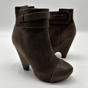 MAX STUDIO Nestor Leather Boot Bootie Distressed Brown Women’s Size 5.5 - Picture 1 of 11