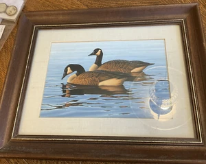 Pintura al óleo original de entrada de sello de pato Minnesota 1981 de Phil Scholer - hermosa - Imagen 1 de 8