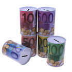 Euro Dollar Money Box Safe Cylinder Piggy Bank Banks For Coins Deposit Bo xhL  q